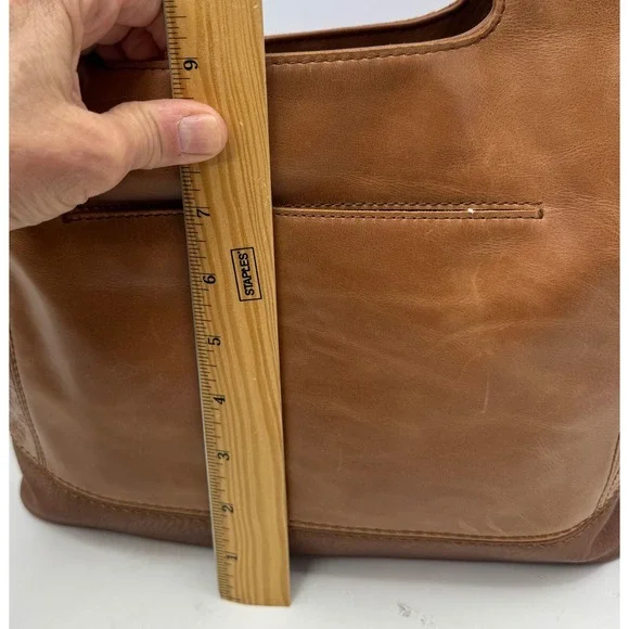 The Sak De Young Tote Bag Brown Leather Embossed Floral Shoulder Bag - Picture 9 of 10